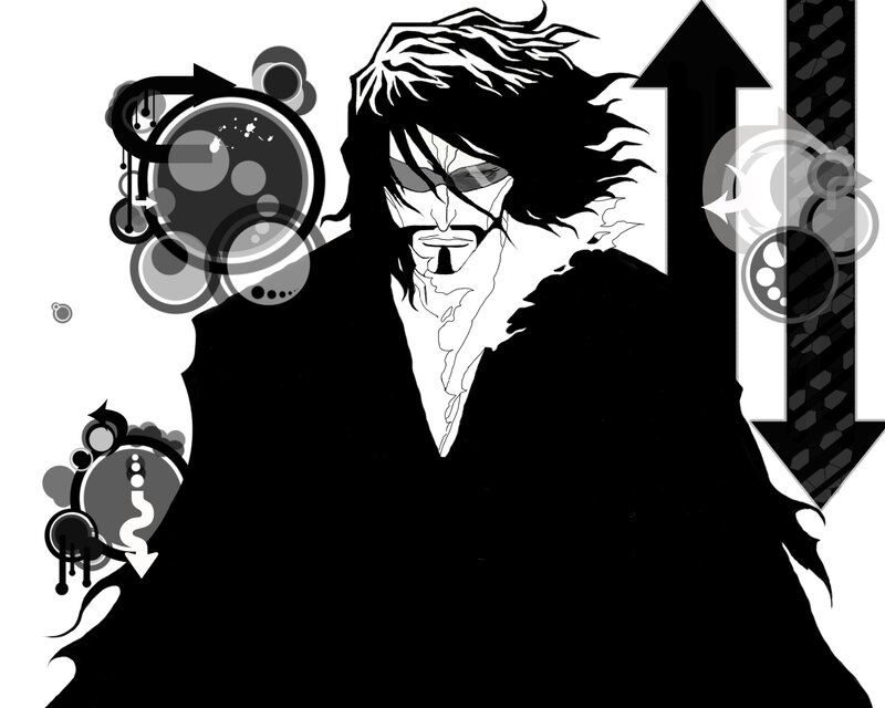 anime character with abstract graphics