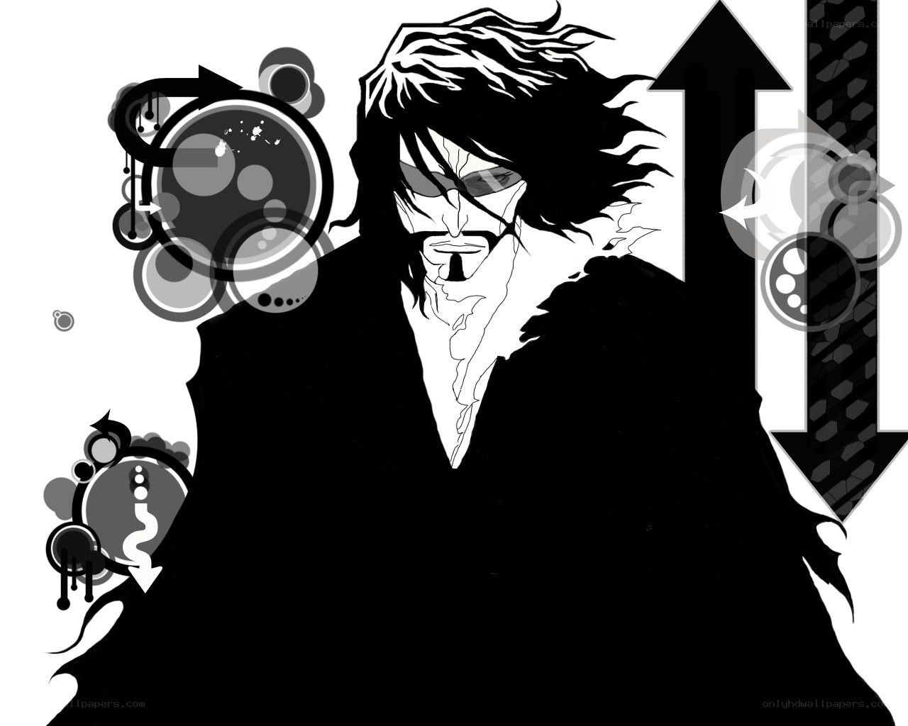 anime character with abstract graphics