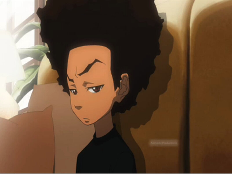 Anime Character with Afro — Brown
