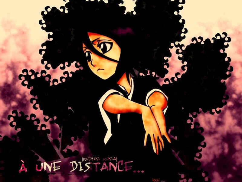Anime Character with Afro Hair — Black