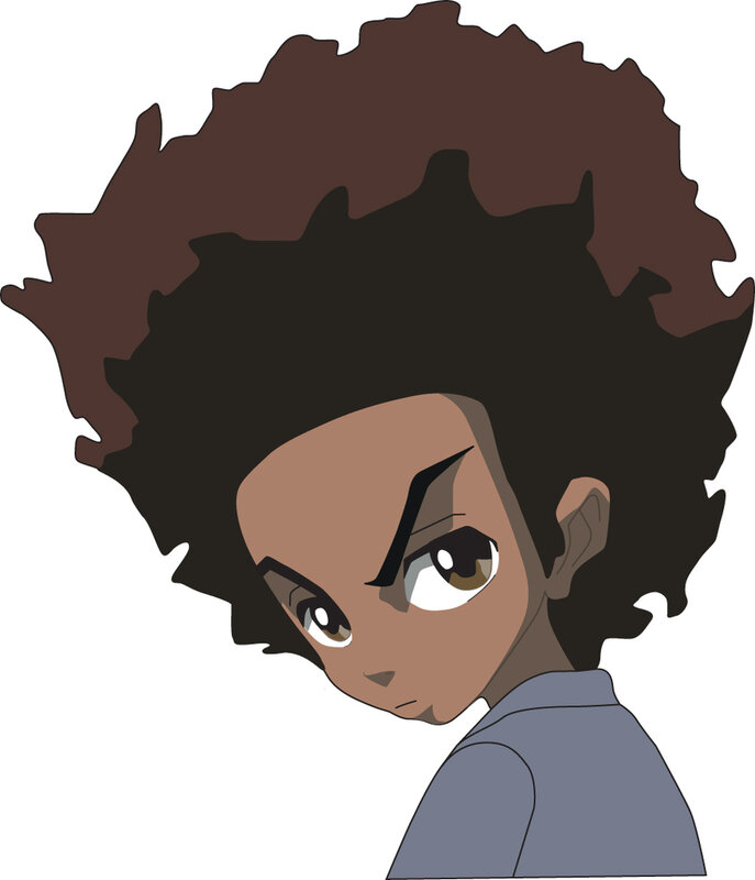 anime character with afro hair