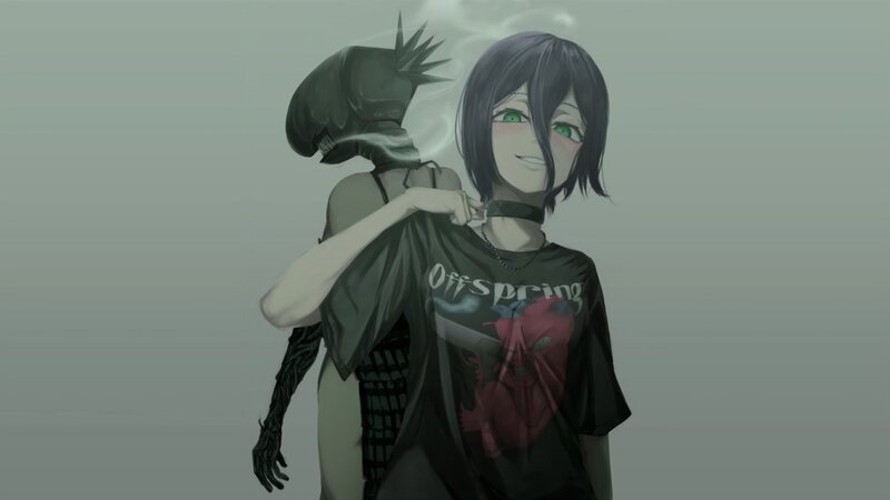 Anime Character with Alien