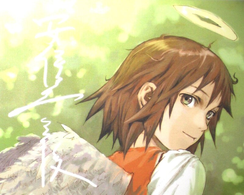 Anime character with angel wings