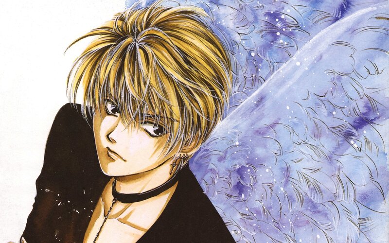 anime character with angel wings