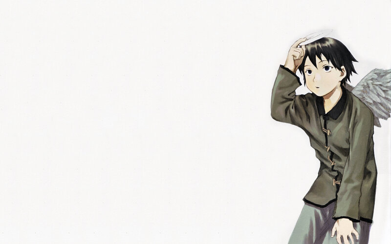 anime character with angel wings