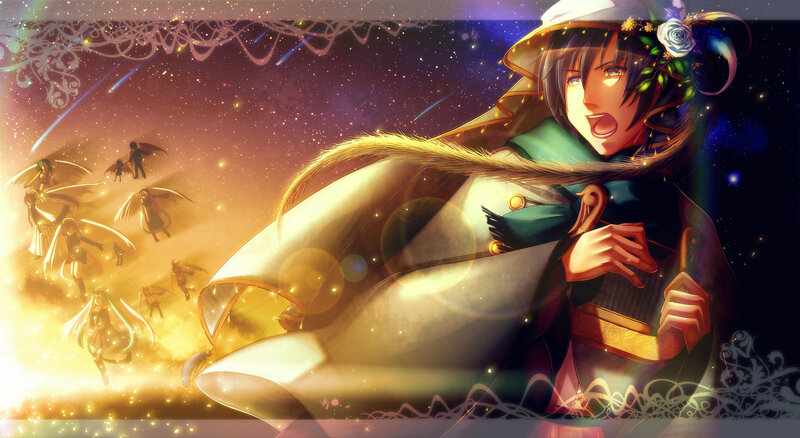 anime character with angels