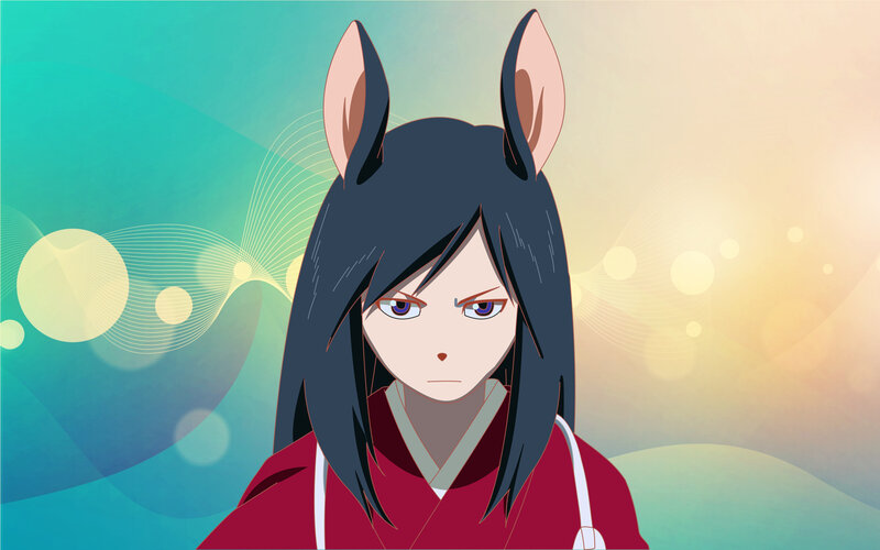 Anime Character with Animal Ears — Teal