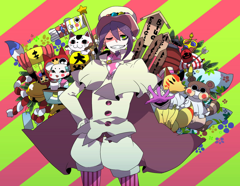 Anime Character with Animals — Green