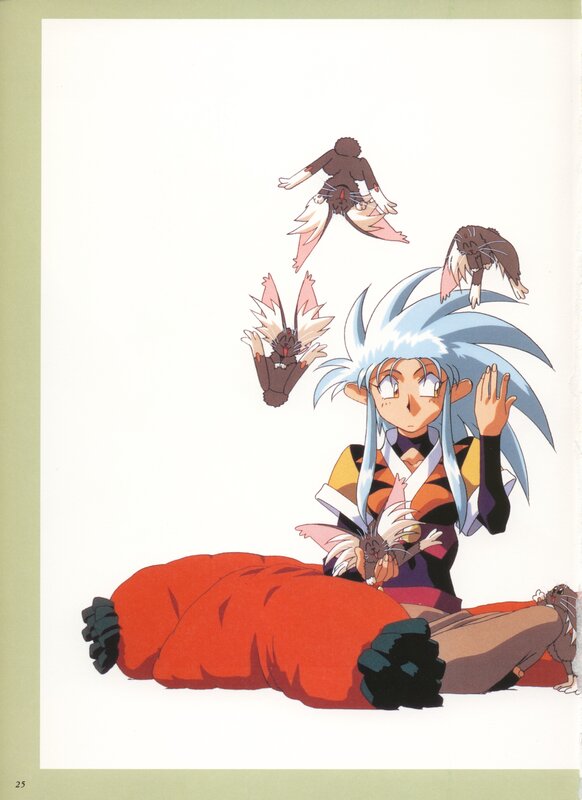 anime character with animals