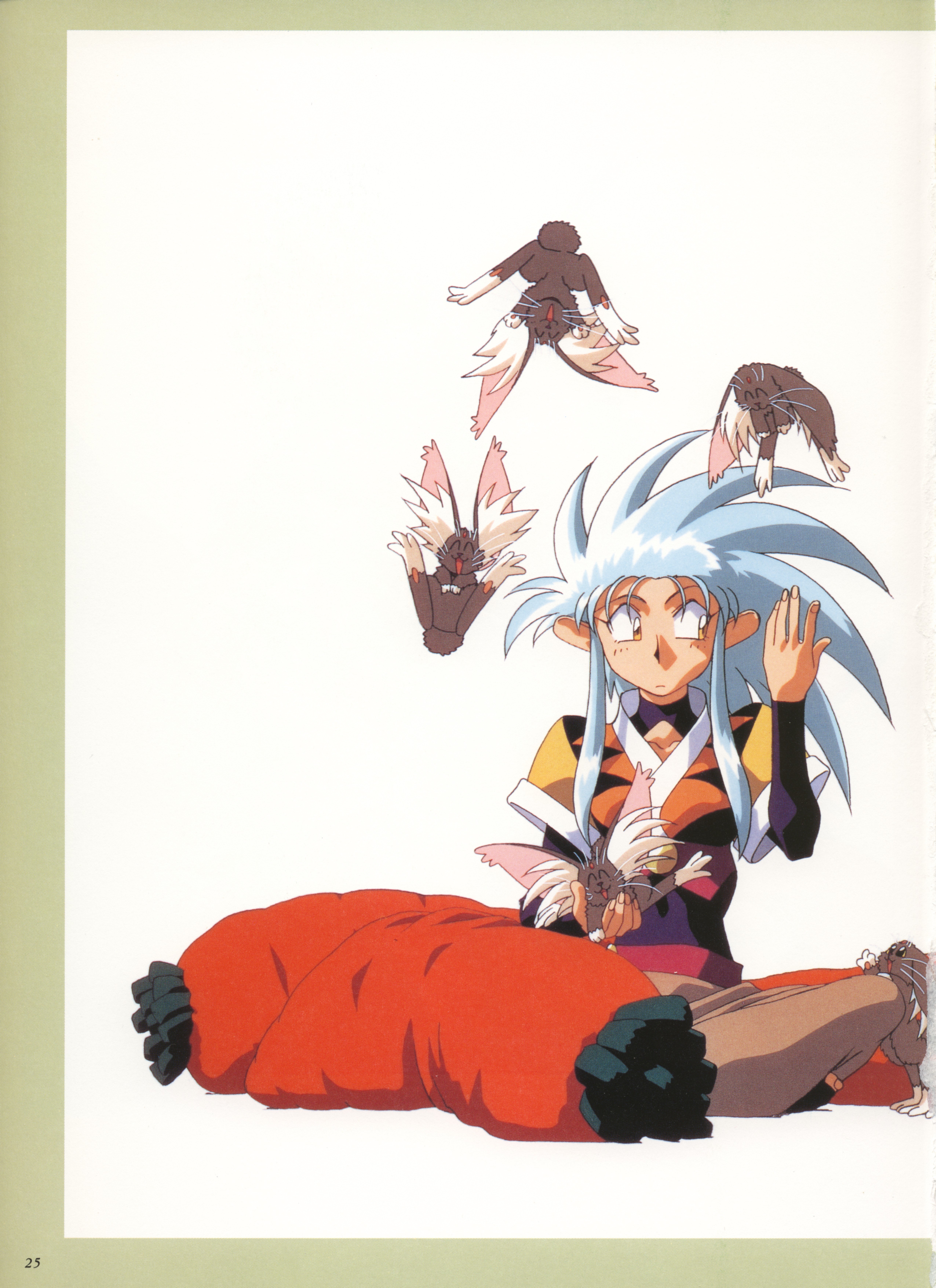 anime character with animals