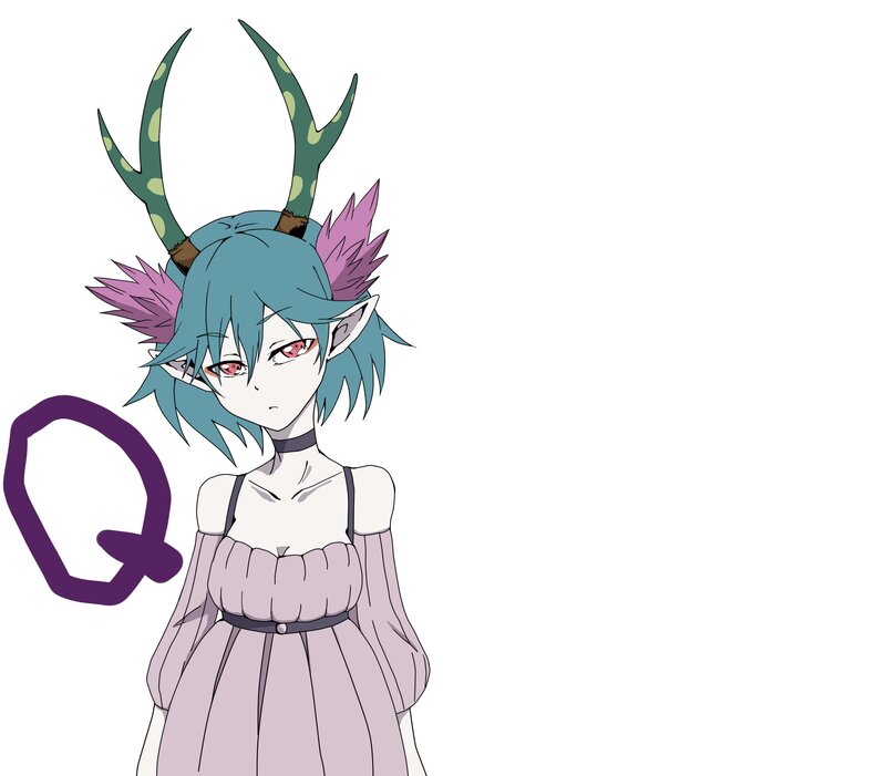 anime character with antlers