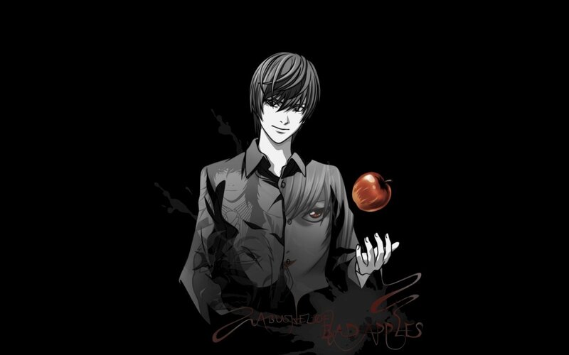 anime character with apple