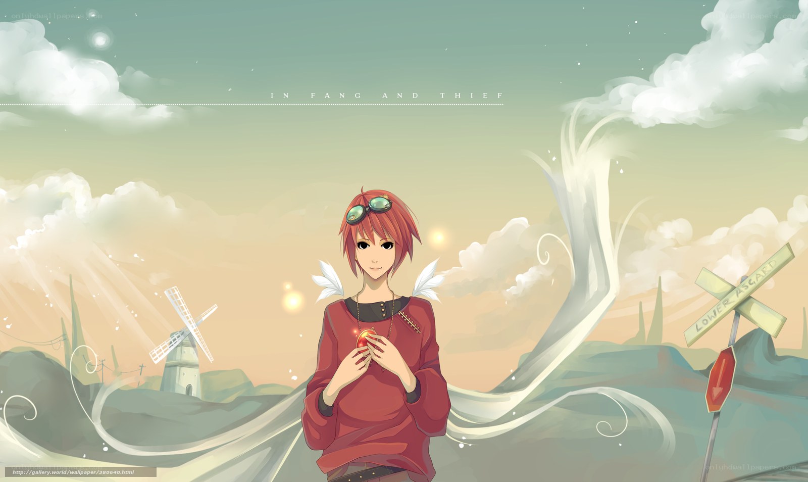 Anime character with apple