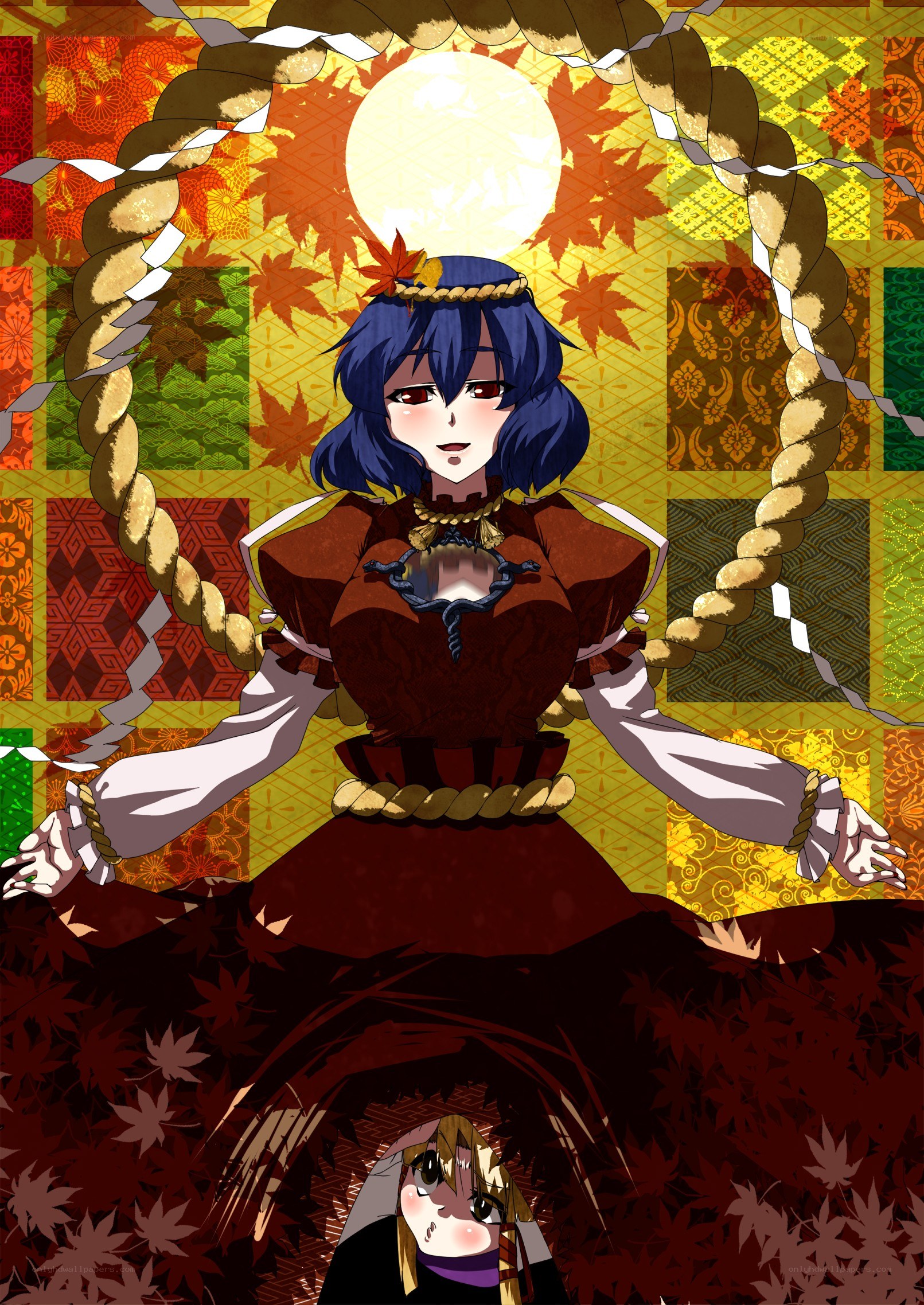 Anime character with autumn theme