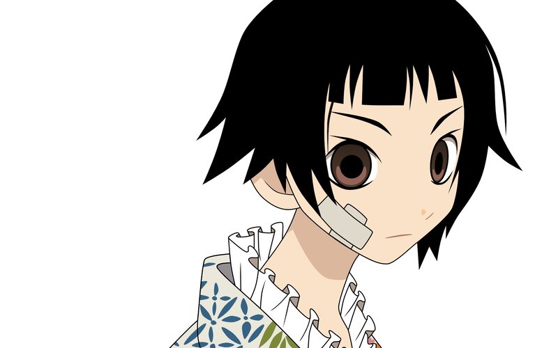 Anime Character with Bandage — White