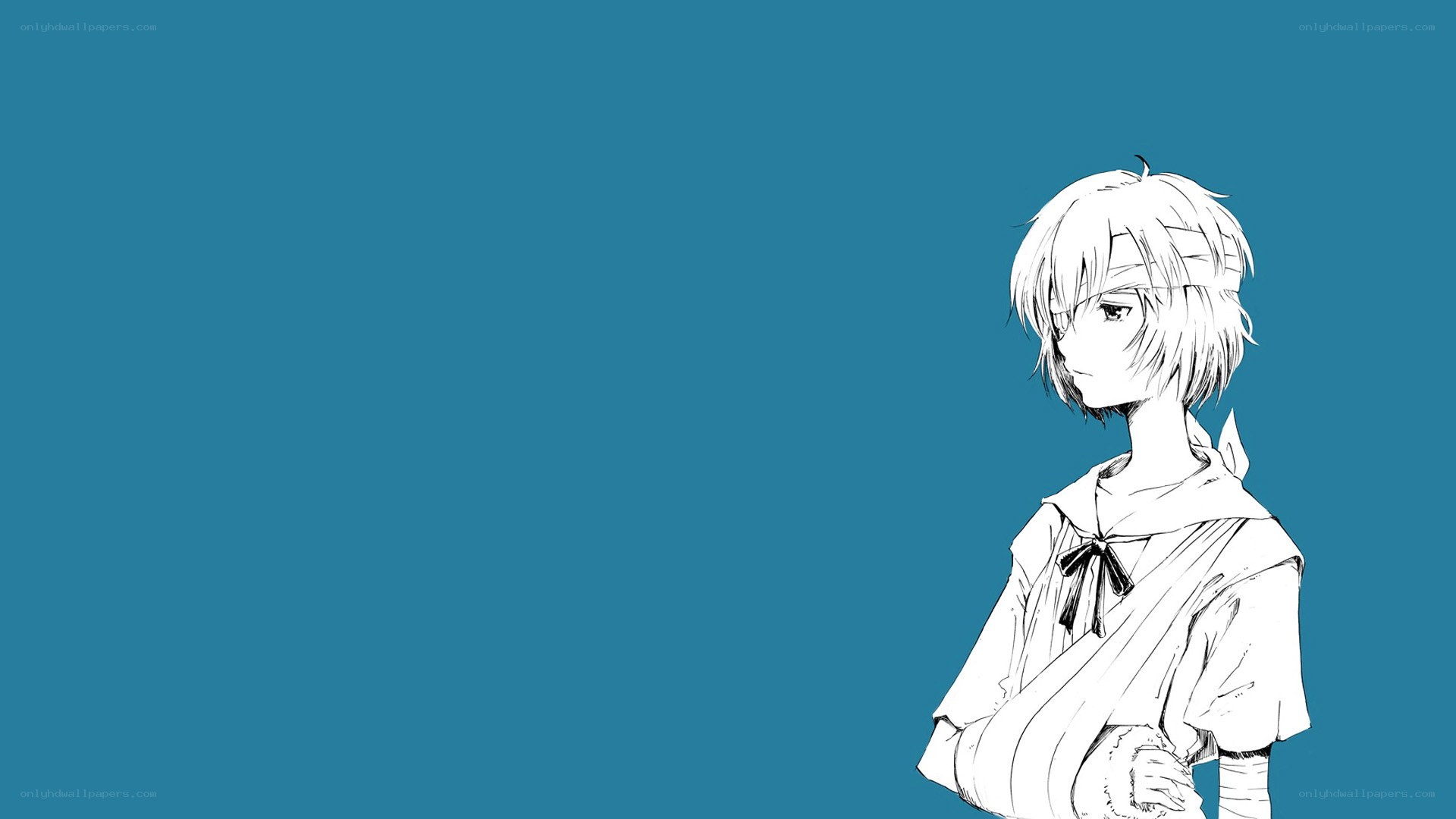 anime character with bandaged arm
