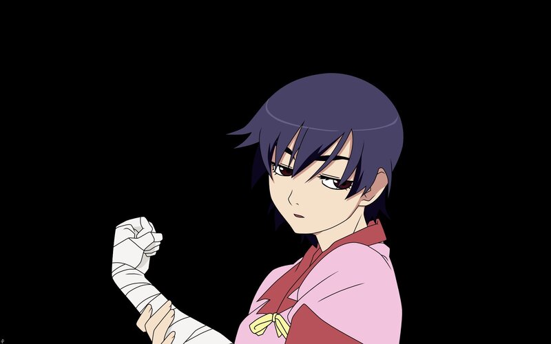anime character with bandaged arm