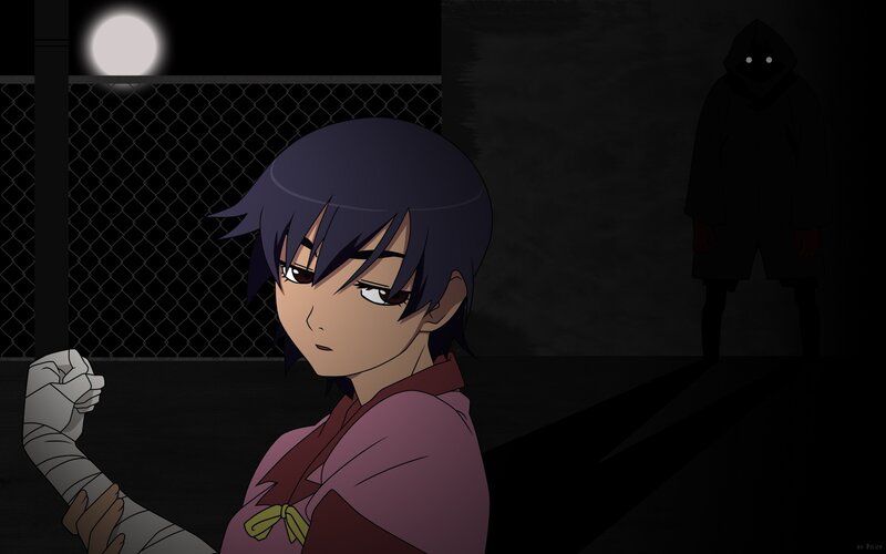 Anime Character with Bandaged Arm — Black