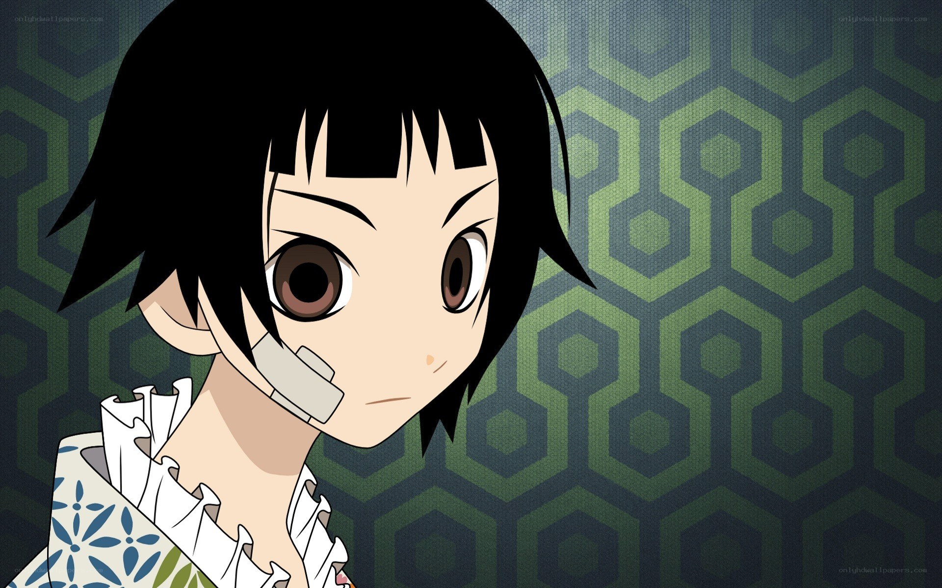 anime character with bandaged cheek