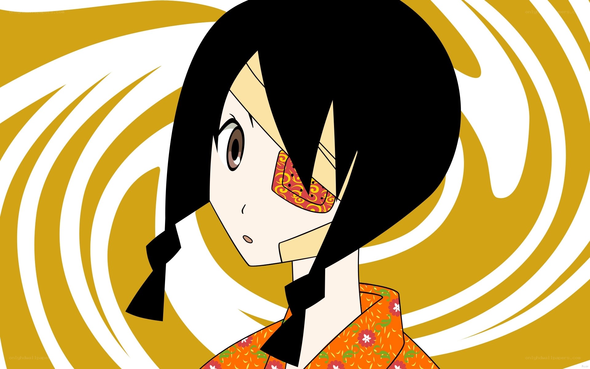 anime character with bandaged eye