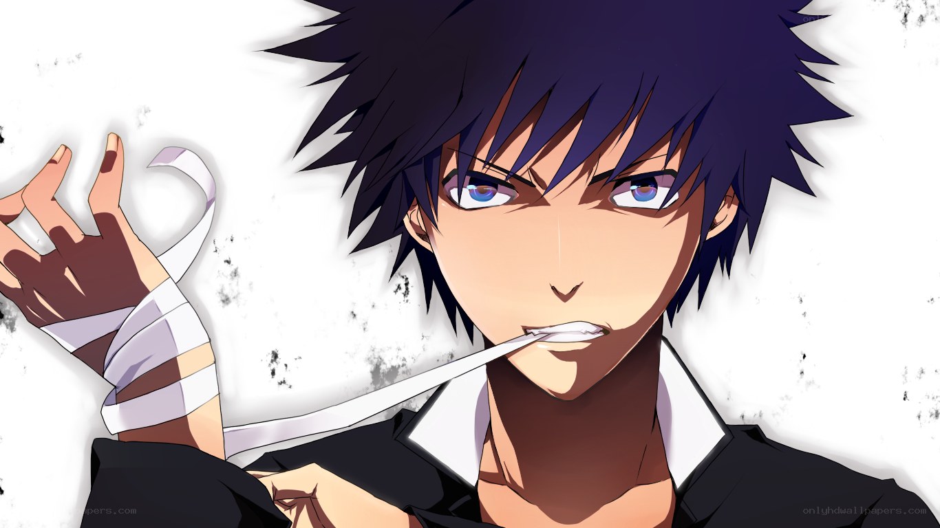 anime character with bandaged hand