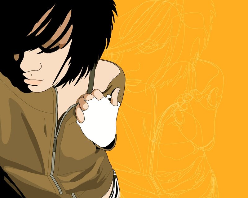 anime character with bandaged hand