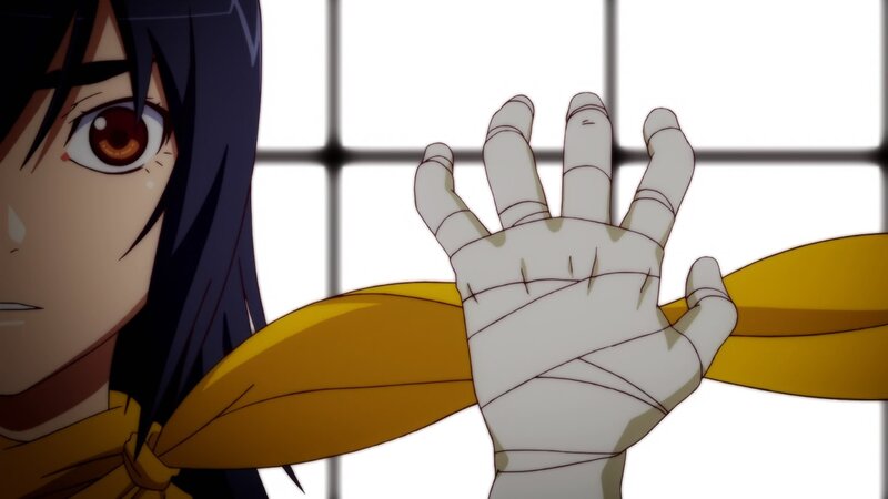 Anime Character with Bandaged Hand — Black