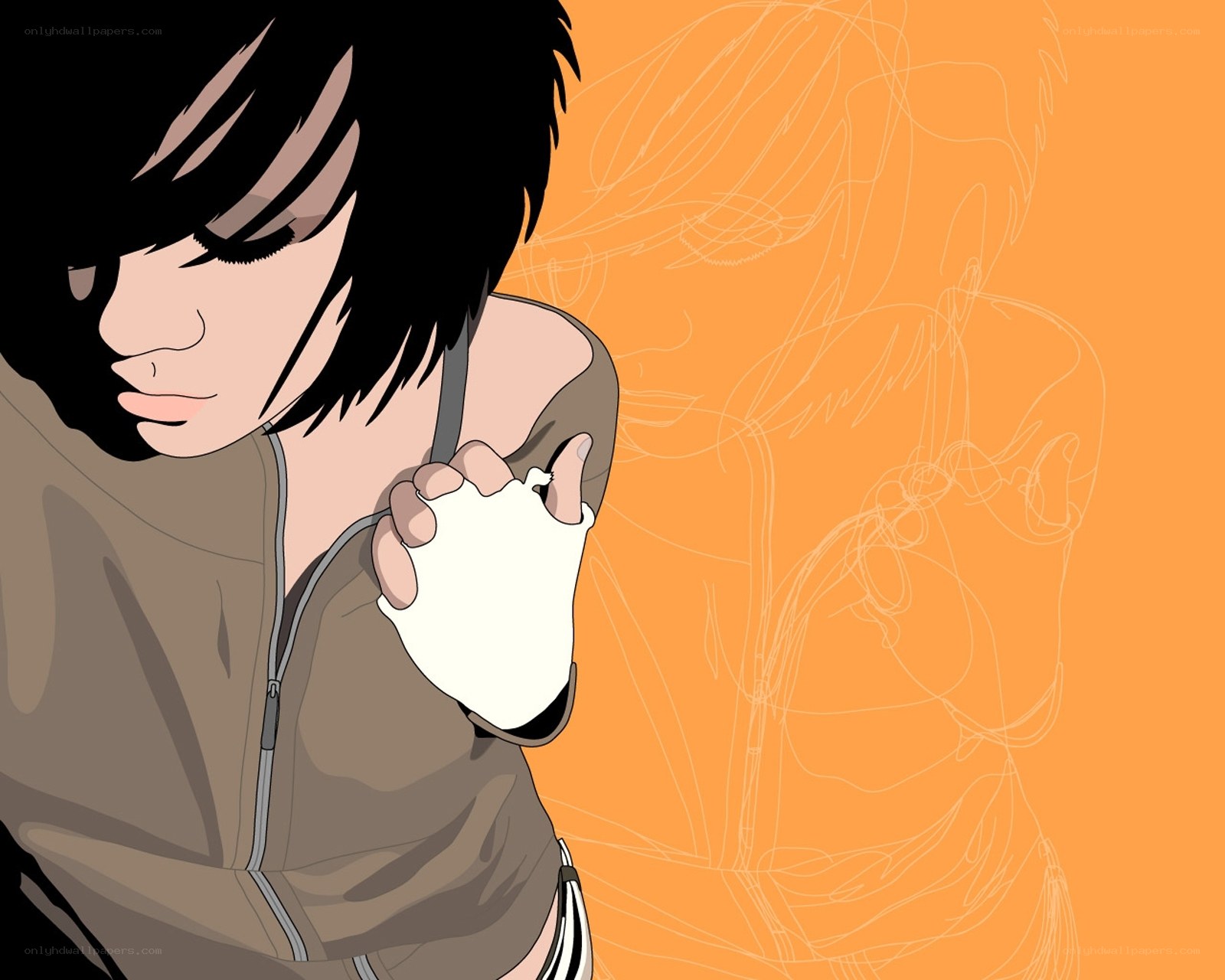 anime character with bandaged hand