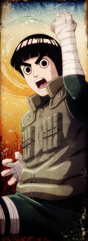 Anime Character with Bandaged Hands — Green