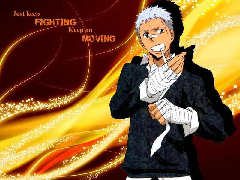 Anime Character with Bandaged Hands — Yellow