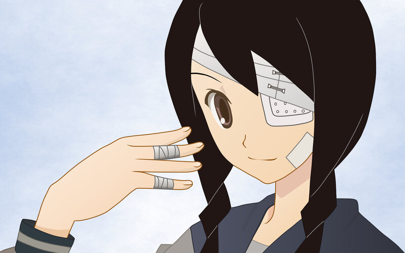 anime character with bandages