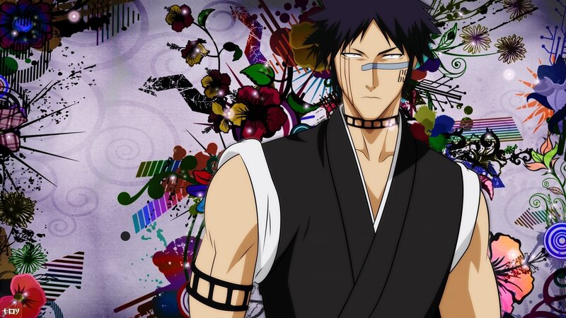 Anime Character with Bandages — Black, Dramatic