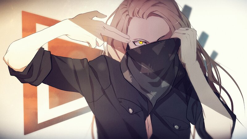 Anime Character with Bandana — Black