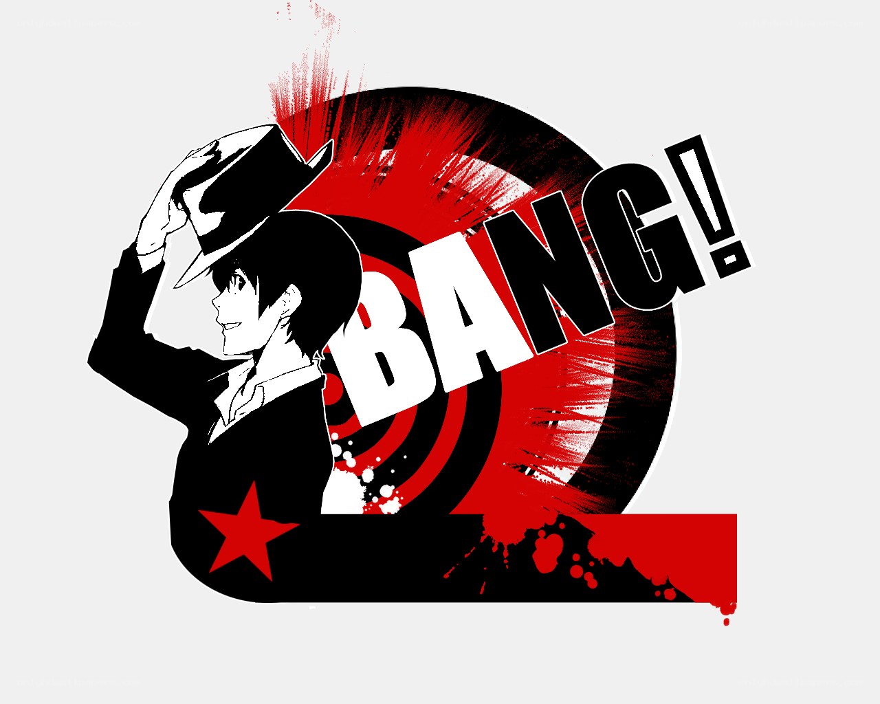 anime character with bang text