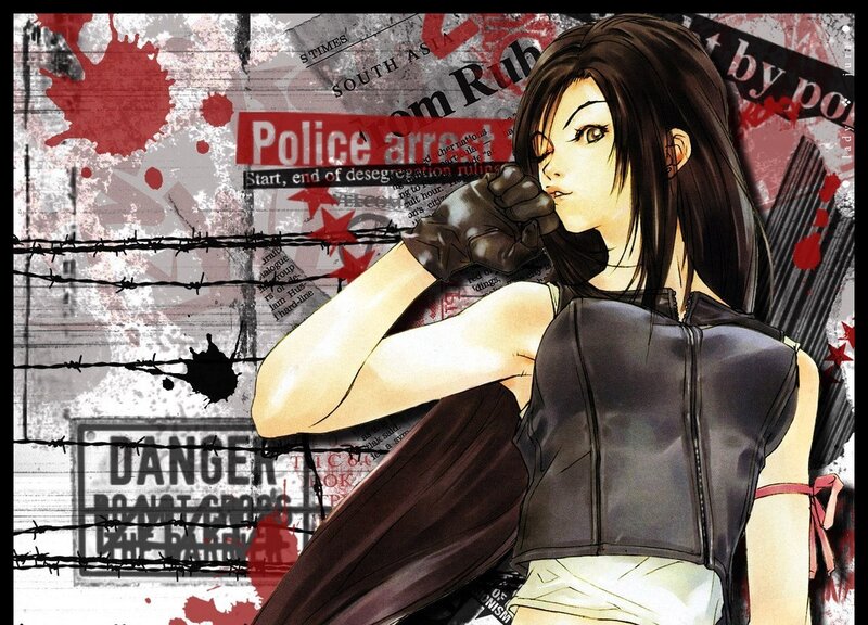 anime character with barbed wire