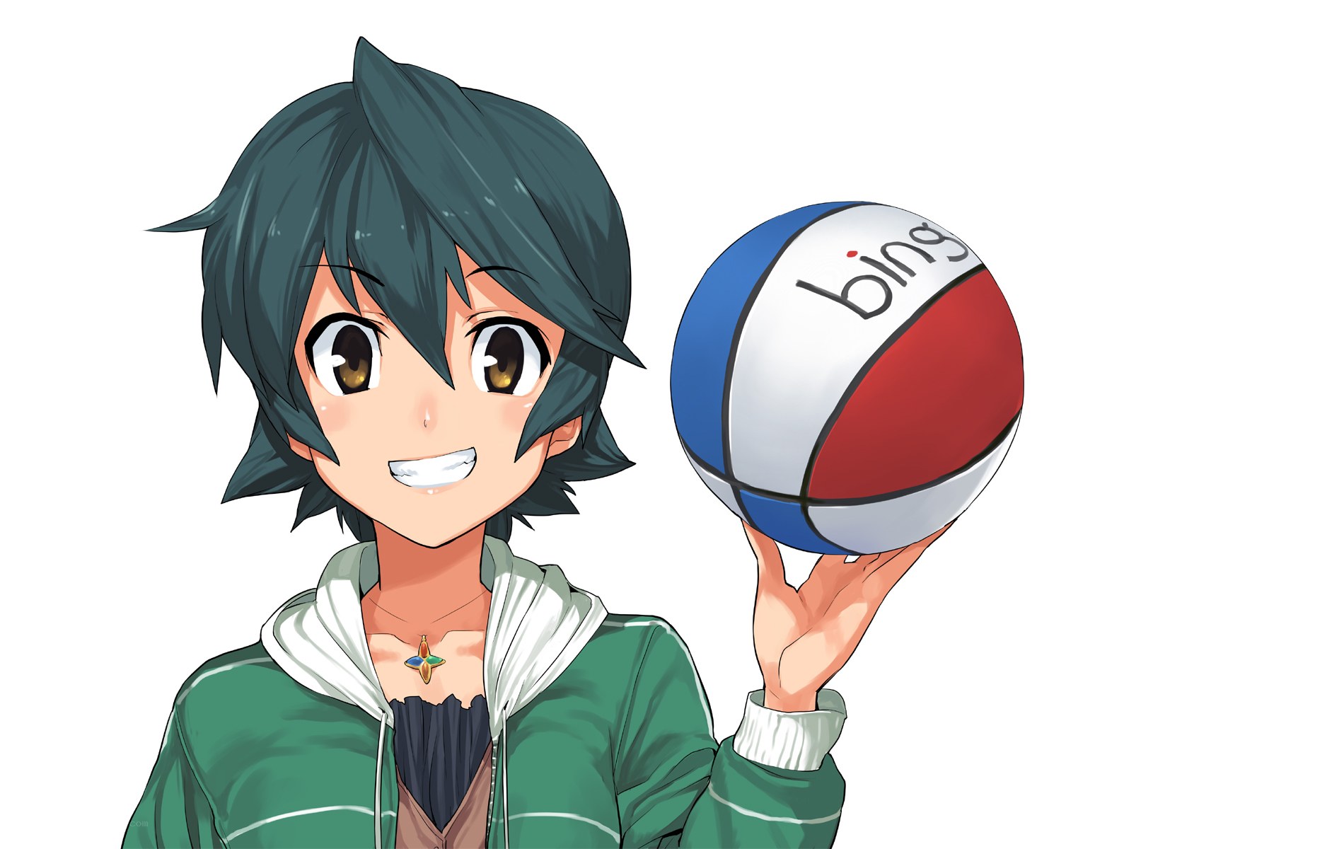 anime character with basketball