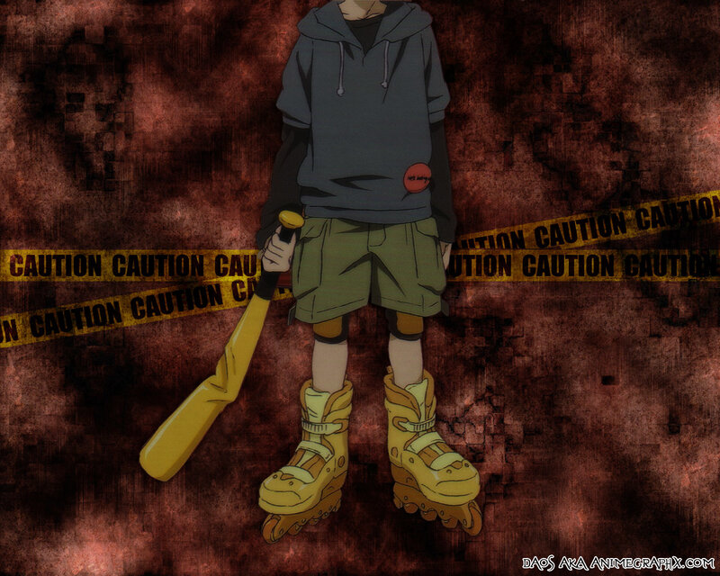 Anime Character with Bat — Brown, Dramatic