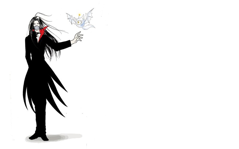 anime character with bat creature