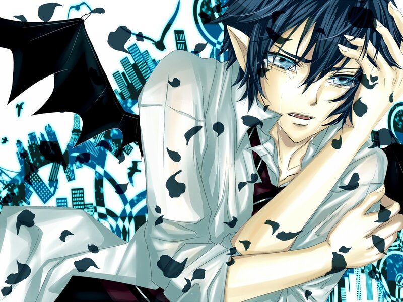 anime character with bat wings