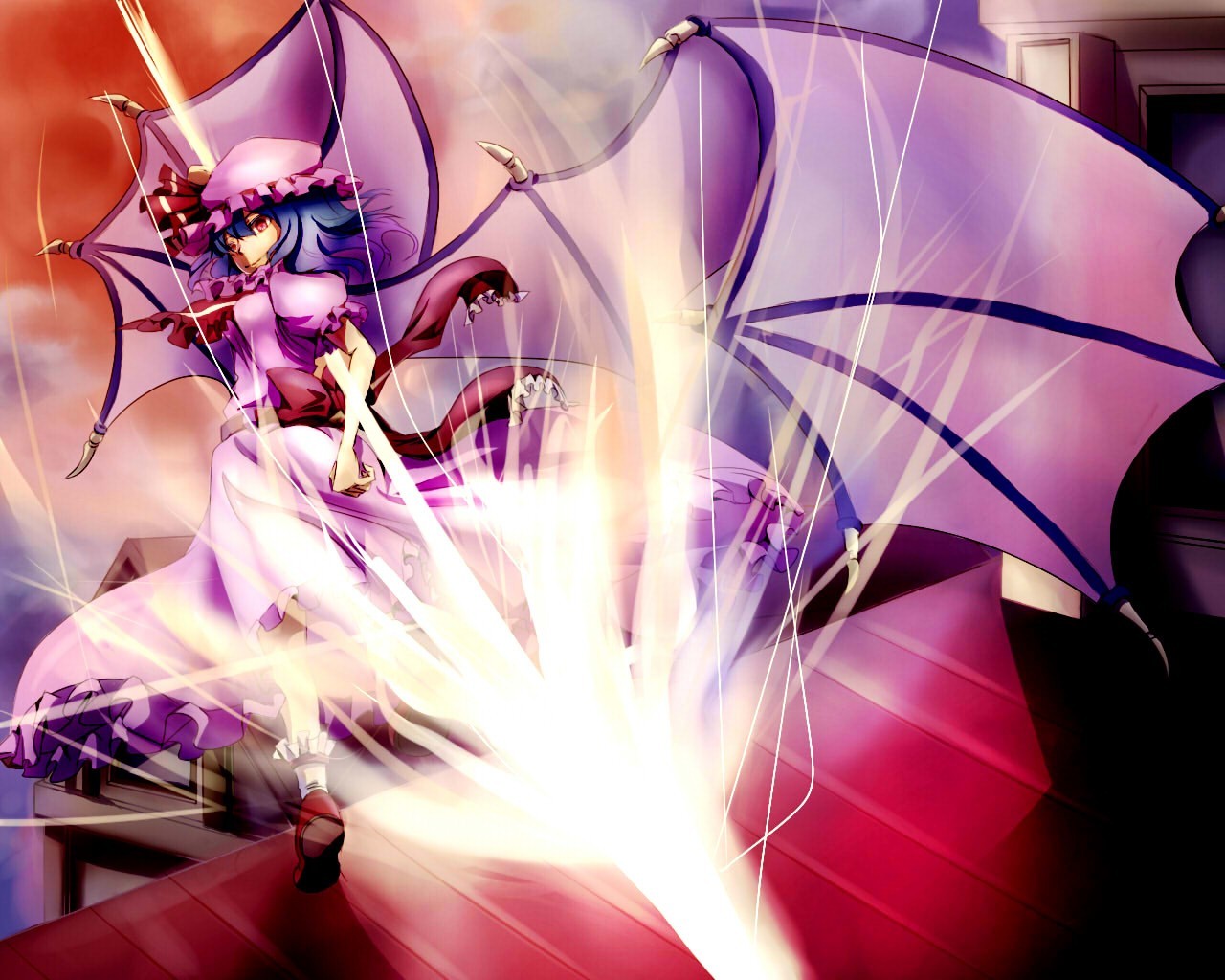 anime character with bat wings