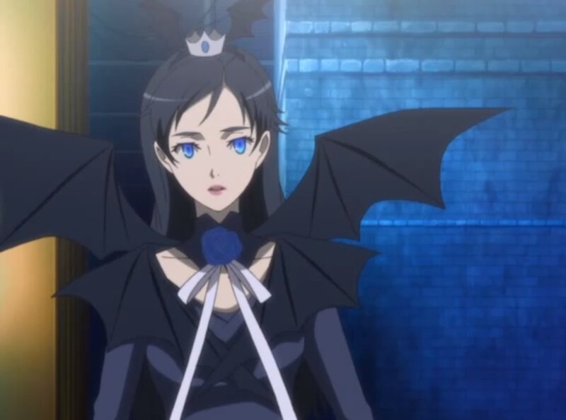 Anime Character with Bat Wings — Black, Dramatic
