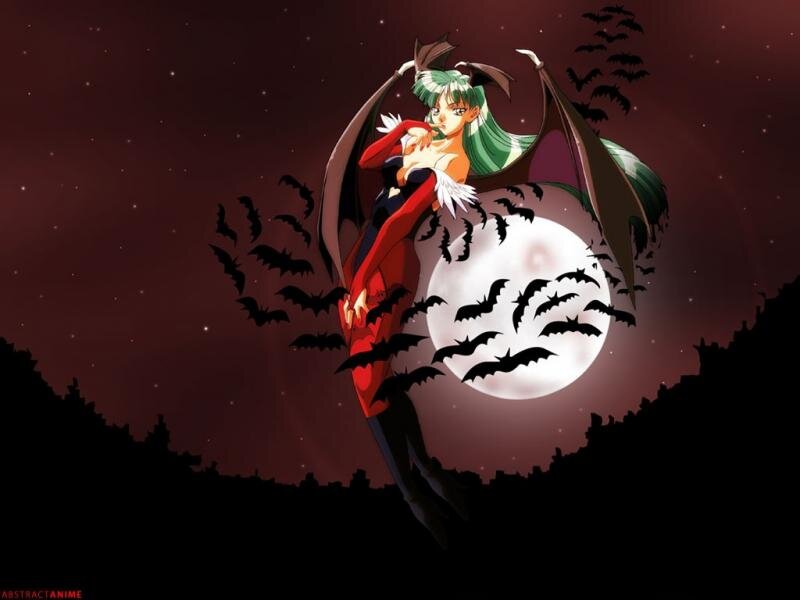 Anime Character with Bat Wings — Black