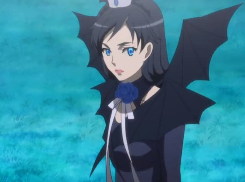 Anime Character with Bat Wings — Blue, Dramatic