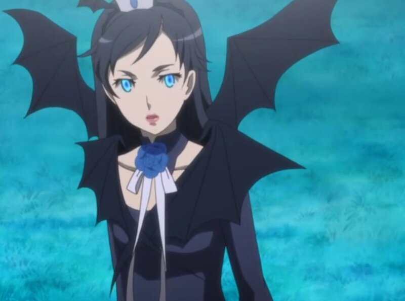 Anime Character with Bat Wings — Blue