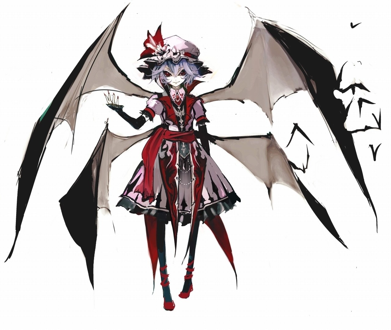 anime character with bat wings