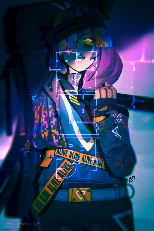 Anime Character with Baton