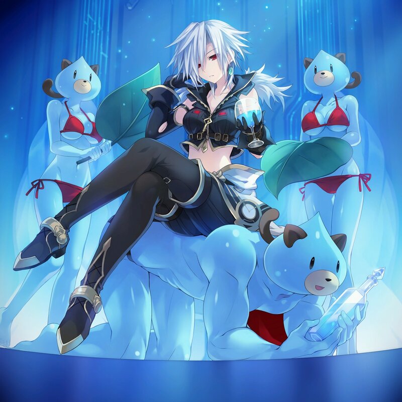 Anime Character with Bears — Blue