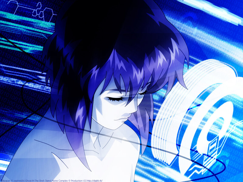 anime character with binary code