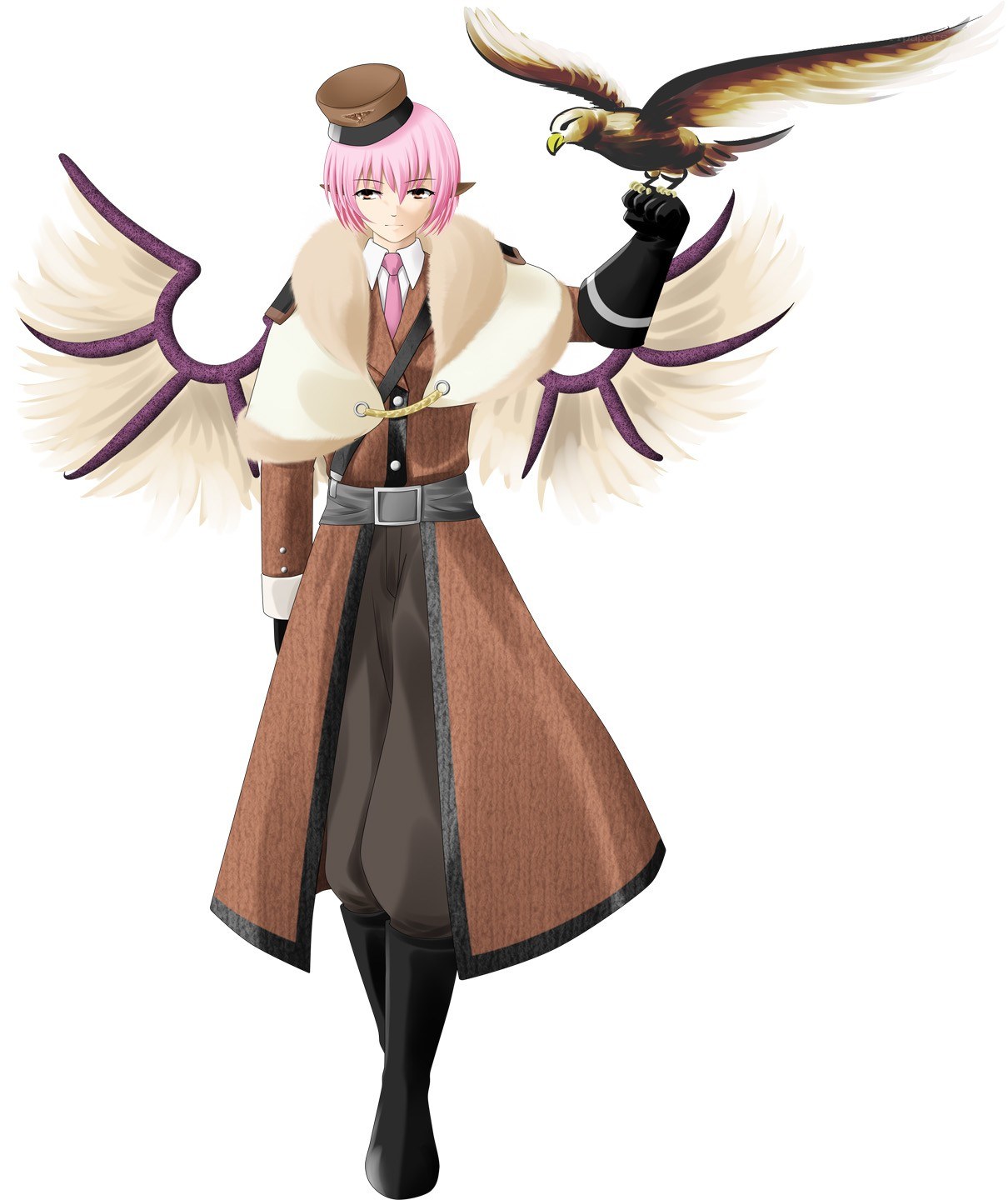 anime character with bird