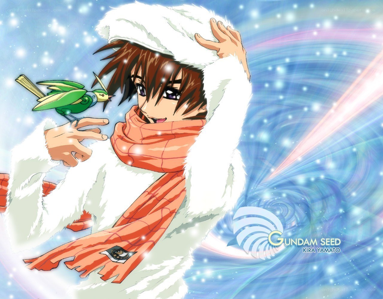 Anime character with bird